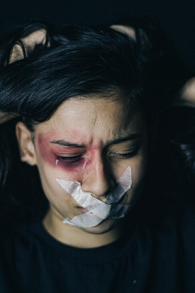child, crying, taped mouth, concept, young, bruise, tears, sad, child abuse, child sexual abuse, domestic violence